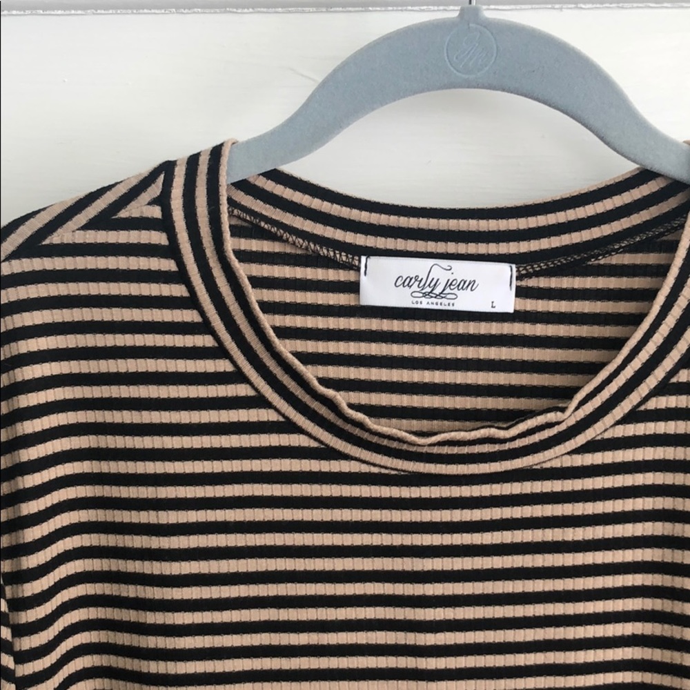 CJLA bell sleeve striped top